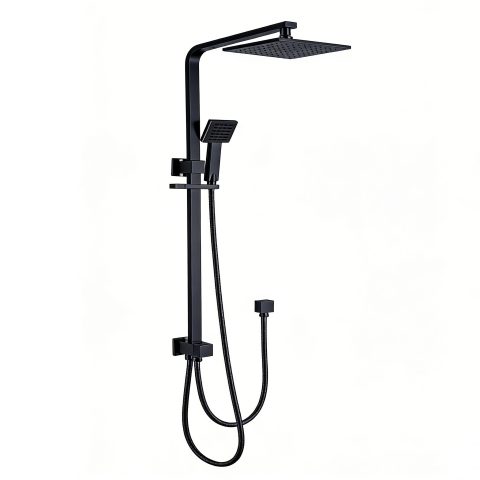 Koda 8" Square Dual Shower System - Matte Black - Image 1