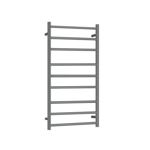 9 Bar Round Heated Towel Rail - Gun Metal - Image 1