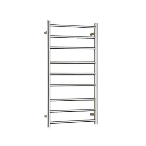 9 Bar Round Heated Towel Rail - Chrome - Image 1