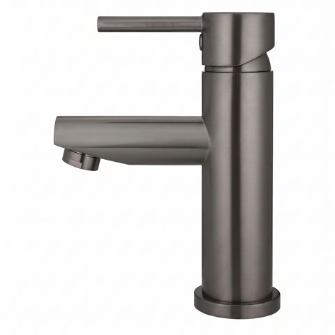 Modern Pin Lever Basin Mixer - Gun Metal - Image 1