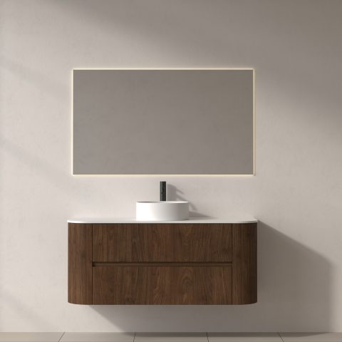 Haven 1200mm Wall-Hung Vanity - Walnut - Image 1