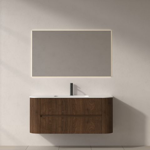 Haven 1200mm Wall-Hung Vanity - Walnut - Image 2