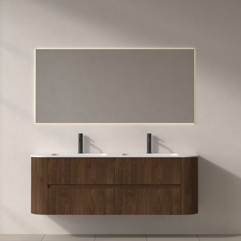Haven 1500mm Wall-Hung Vanity - Walnut - Image 2