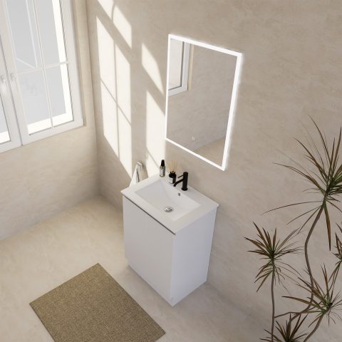Avalon 600mm Premium Plywood Floor-Standing Vanity - Gloss White - Image 4