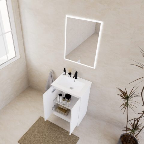 Avalon 600mm Premium Plywood Floor-Standing Vanity - Gloss White - Image 6