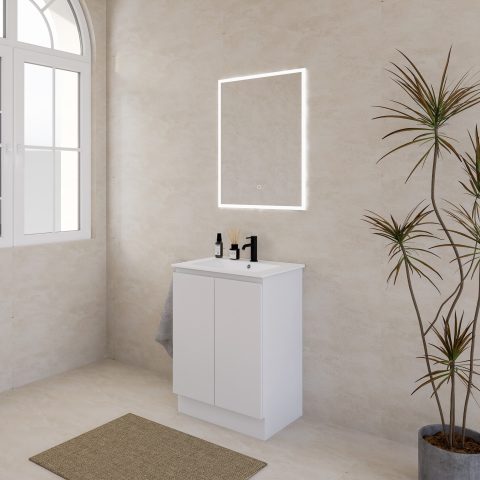 Avalon 600mm Premium Plywood Floor-Standing Vanity - Gloss White - Image 6
