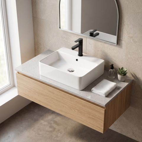 Milano 500mm Above-Counter basin - Gloss White - Image 2