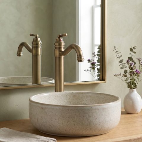 Vintage Basin Mixer – Antique Brushed Bronze - Image 2