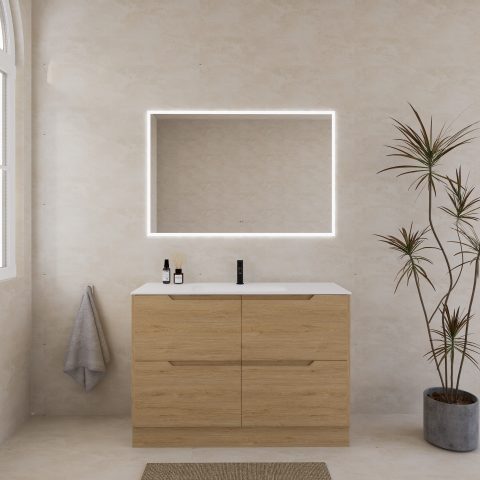 WAI 1200mm Free Standing Premium Plywood Vanity - Honey Oak - Image 1