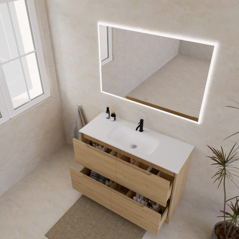 WAI 1200mm Free Standing Premium Plywood Vanity - Honey Oak - Image 4