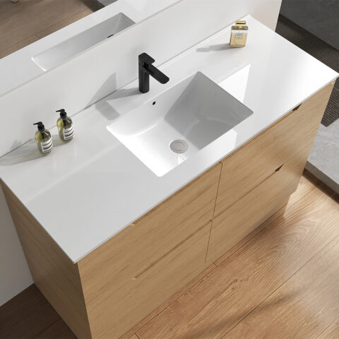 WAI 1200mm Free Standing Premium Plywood Vanity - Honey Oak - Image 2