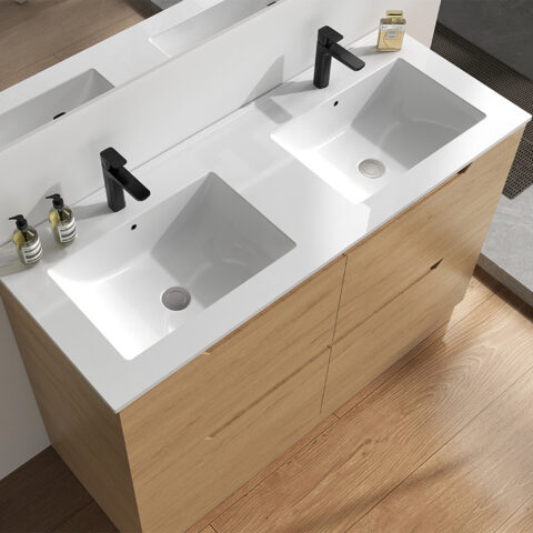 WAI 1200mm Free Standing Premium Plywood Vanity - Honey Oak - Image 3