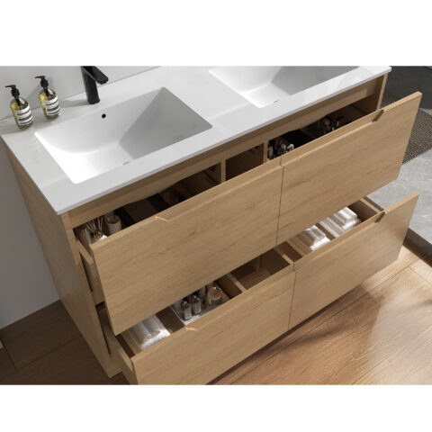 WAI 1200mm Free Standing Premium Plywood Vanity - Honey Oak - Image 4
