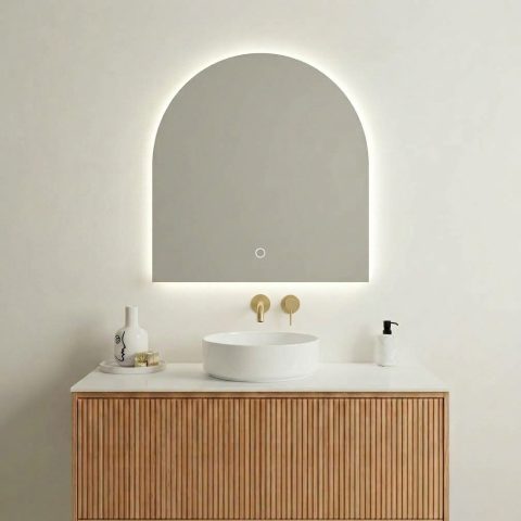 The Lumina 800x850mm Arch LED Mirror - Image 1
