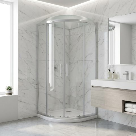 Steam Stopper 1000X1000mm Acrylic Curved Shower Dome - Image 3