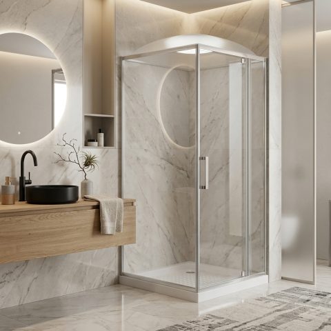 Steam Stopper 1000X1000mm Acrylic Square Shower Dome - Image 4